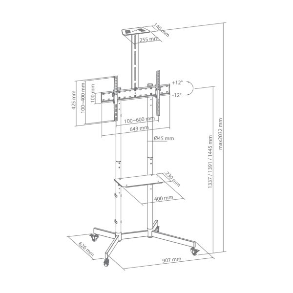 SBOX FS-401-2 Floor Mobile Mount 37