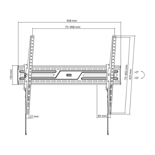 SBOX PLB-4269T-2 Wall Mount 43