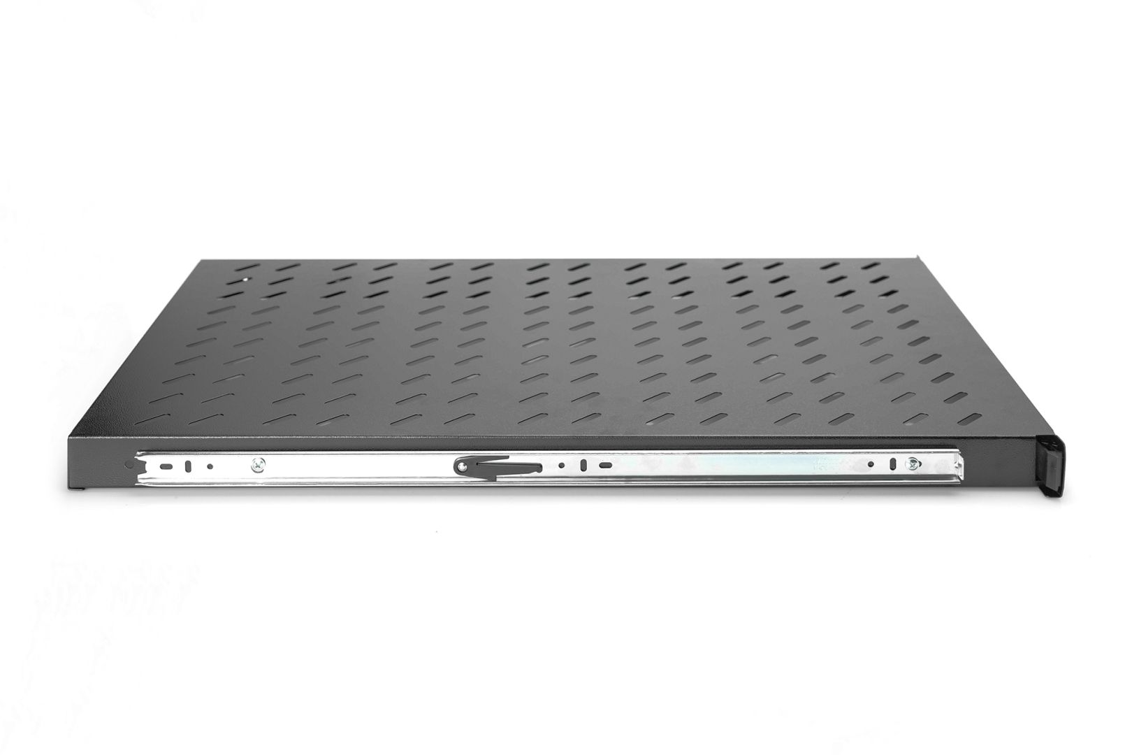 Digitus 1U extendible shelf for 1000mm depth racks 44x483x720mm up to 65 kg Black (RAL 9005)