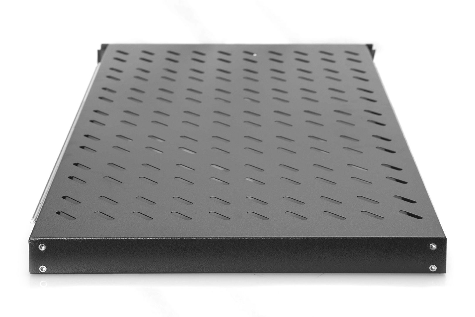 Digitus 1U extendible shelf for 1000mm depth racks 44x483x720mm up to 65 kg Black (RAL 9005)