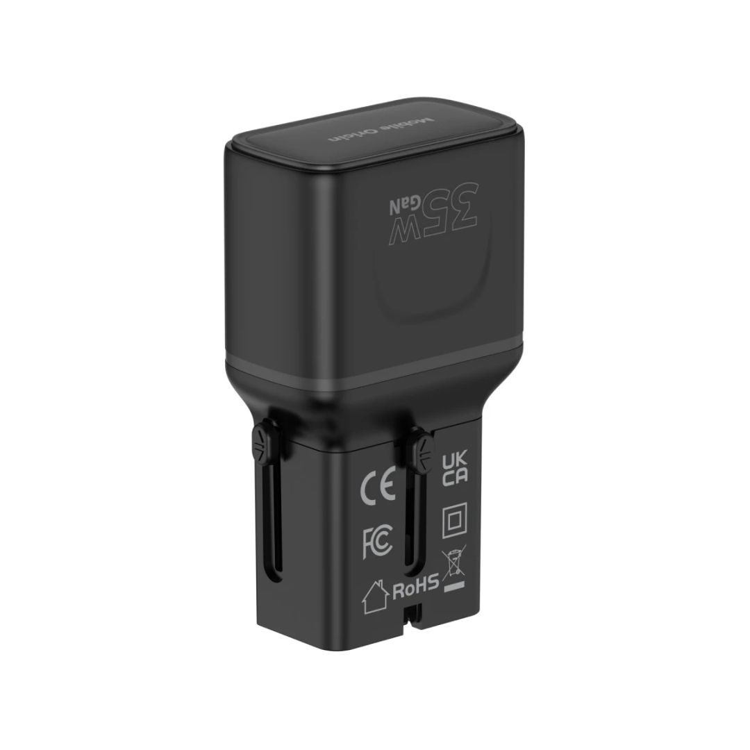 Mobile Origin 35W Travel Adapter EU/US/UK/AU PW25 Black