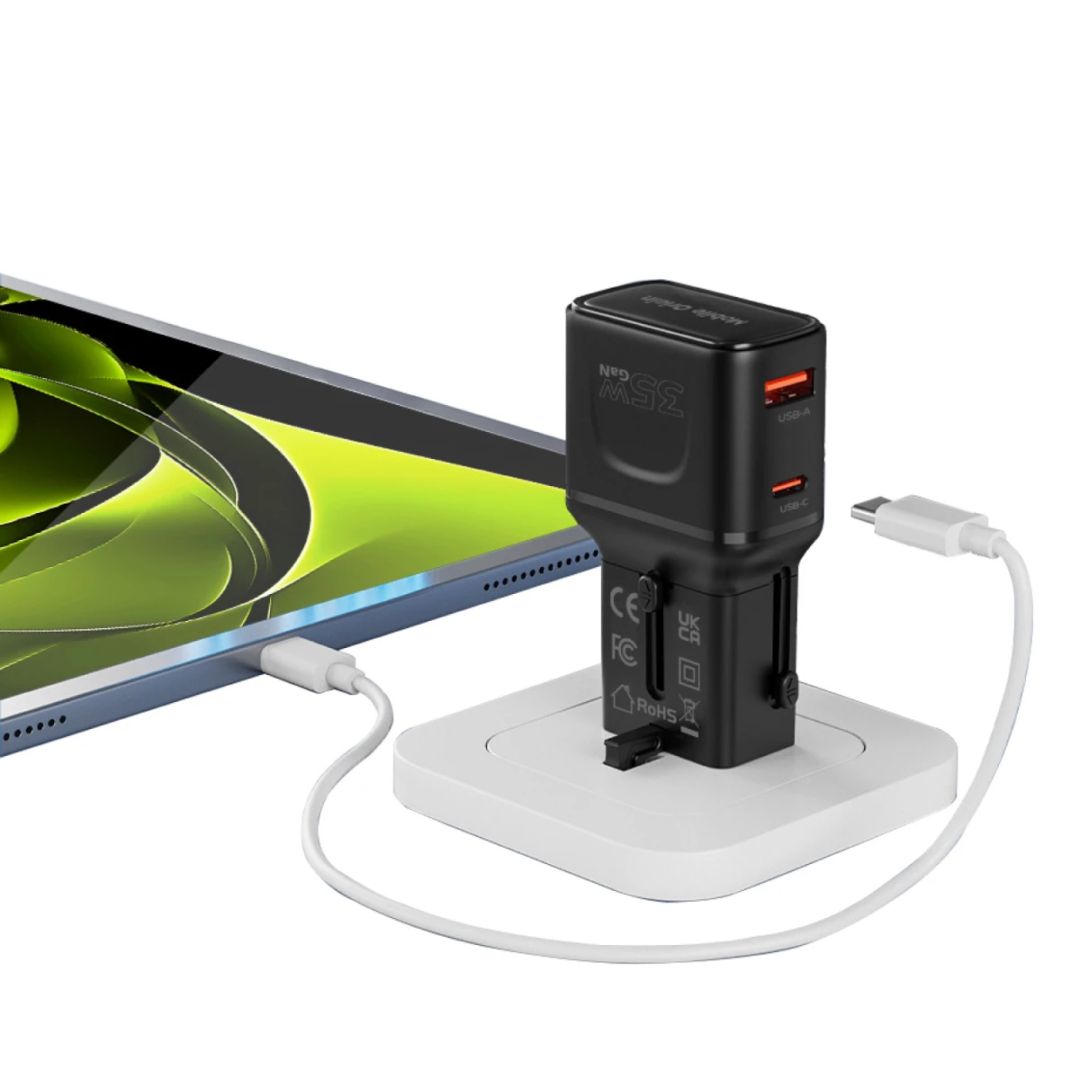 Mobile Origin 35W Travel Adapter EU/US/UK/AU PW25 Black