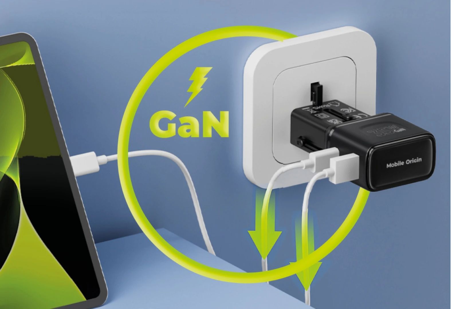 Mobile Origin 35W Travel Adapter EU/US/UK/AU PW25 Black