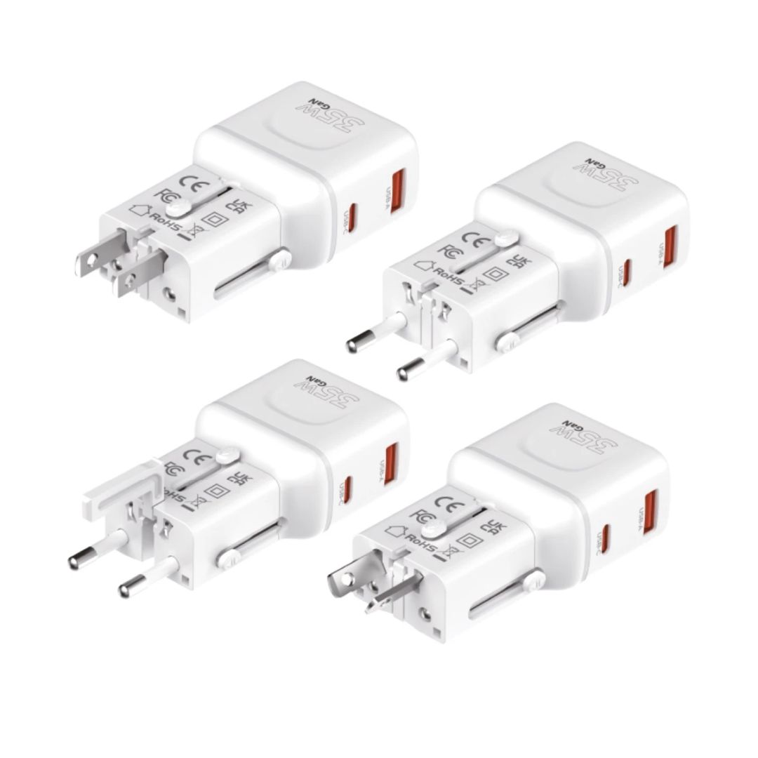 Mobile Origin 35W Travel Adapter EU/US/UK/AU PW25 White