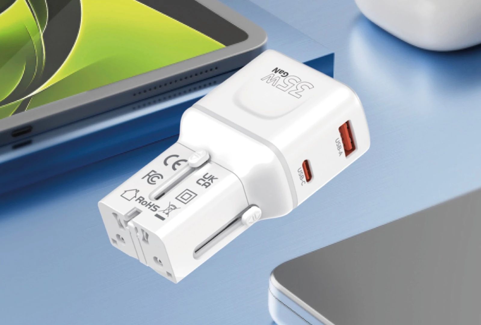 Mobile Origin 35W Travel Adapter EU/US/UK/AU PW25 White