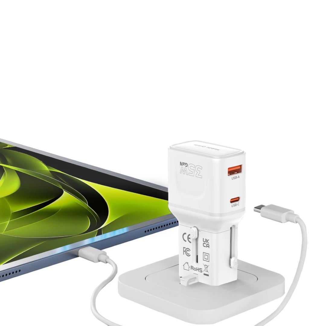 Mobile Origin 35W Travel Adapter EU/US/UK/AU PW25 White