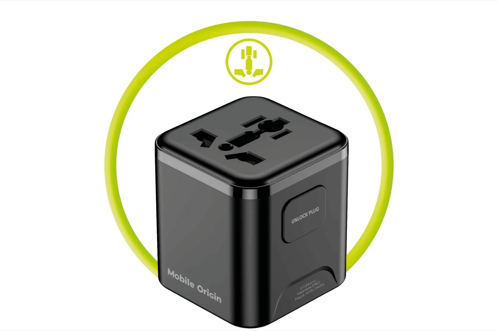 Mobile Origin Universal Travel Adapter PW30 EU/UK/US/AUS Black