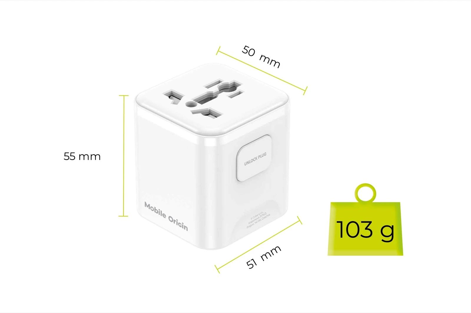 Mobile Origin Universal Travel Adapter PW30 EU/UK/US/AUS White