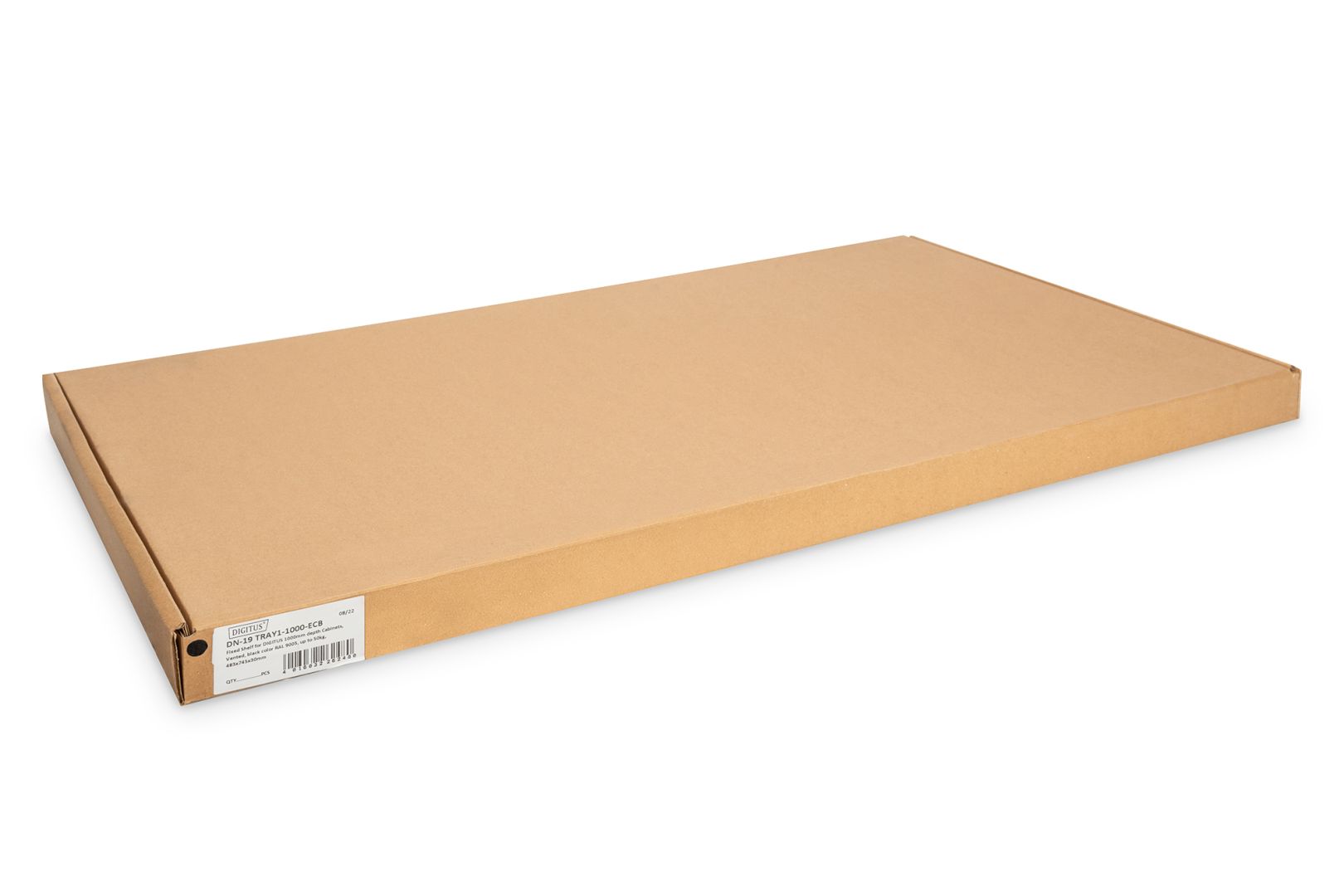 Digitus 1U fixed shelf for racks from 1000mm depth 44x486x770mm up to 50kg Black (RAL 9005)
