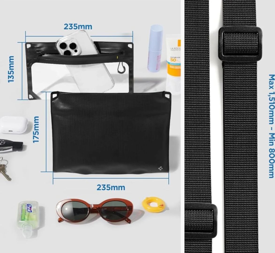 Spigen Aqua Shield WaterProof Case A640 (Dual, Crossbag) 1 Pack Black