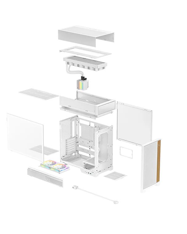 DeepCool CL6600 WH Tempered Glass White