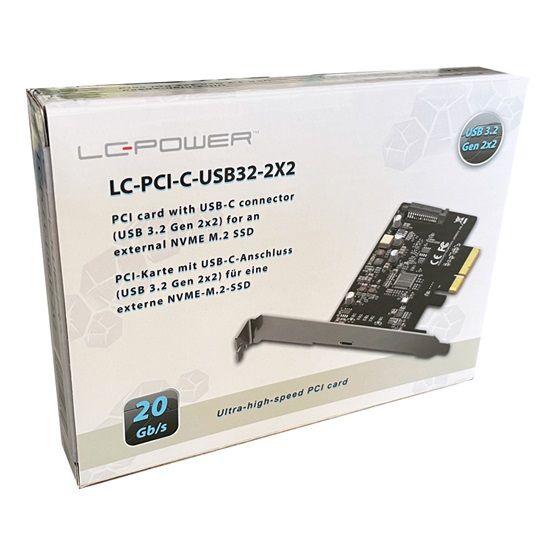 LC Power PCI Express card USB 3.2 Gen 2×2 with USB-C port