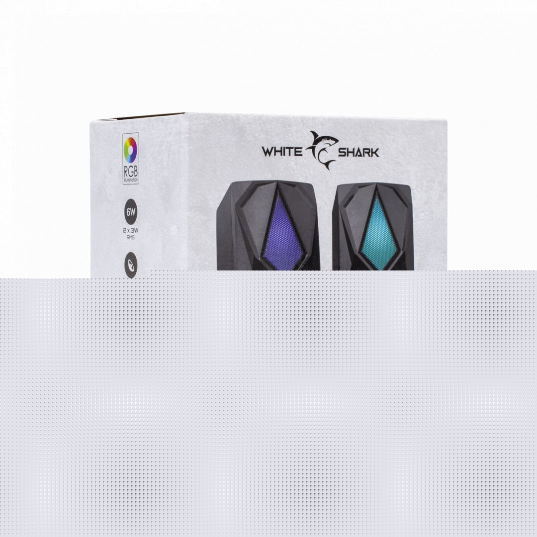 White Shark Beat RGB Speaker Black