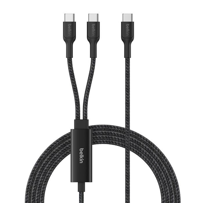 Belkin Braided USB-C to Dual USB-C Cable 1,5m Black