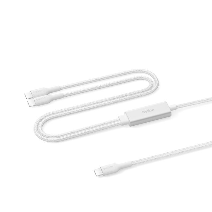 Belkin Braided USB-C to Dual USB-C Cable 1,5m White