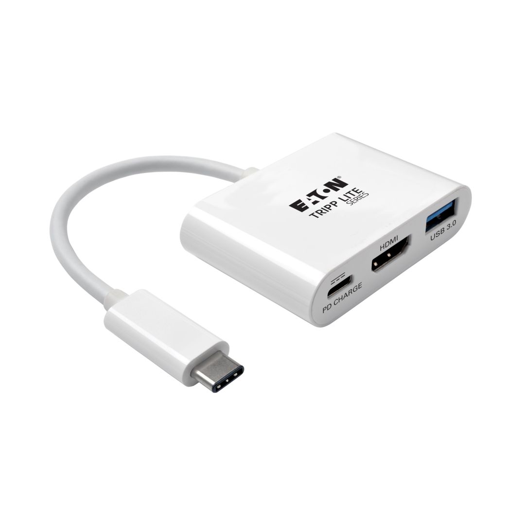EATON Tripplite Series USB-C to HDMI Adapter with USB-A Port White