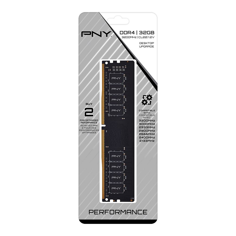 PNY 8GB DDR4 3200MHz Performance Black