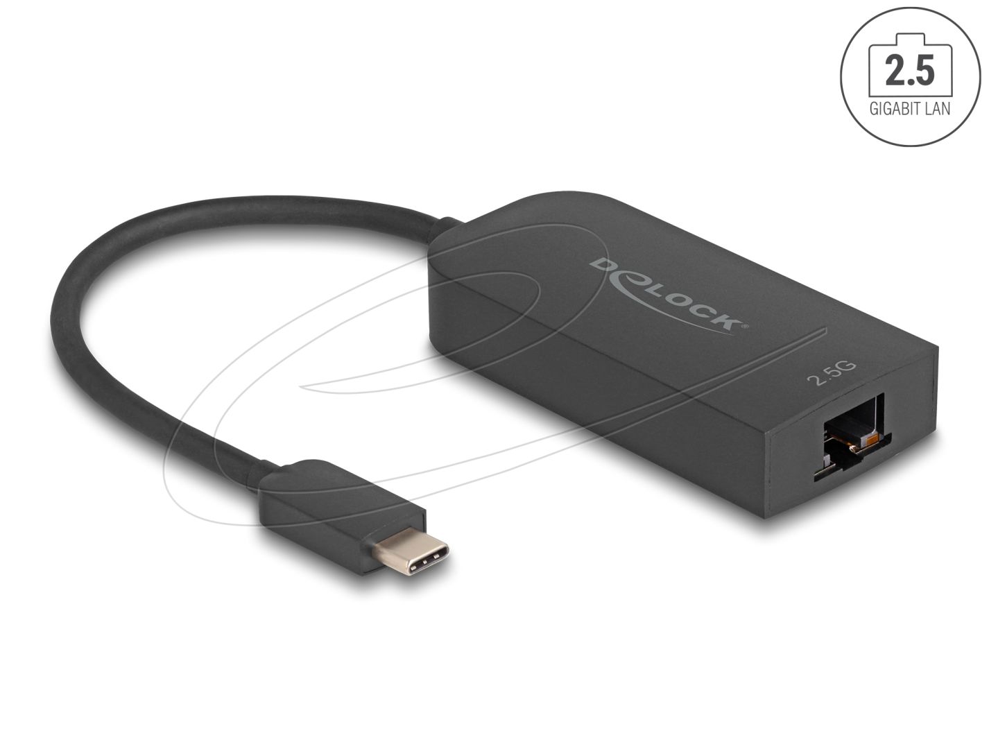 DeLock USB Type-C Network Adapter 2.5 Gigabit LAN 1 x RJ45 ASIX