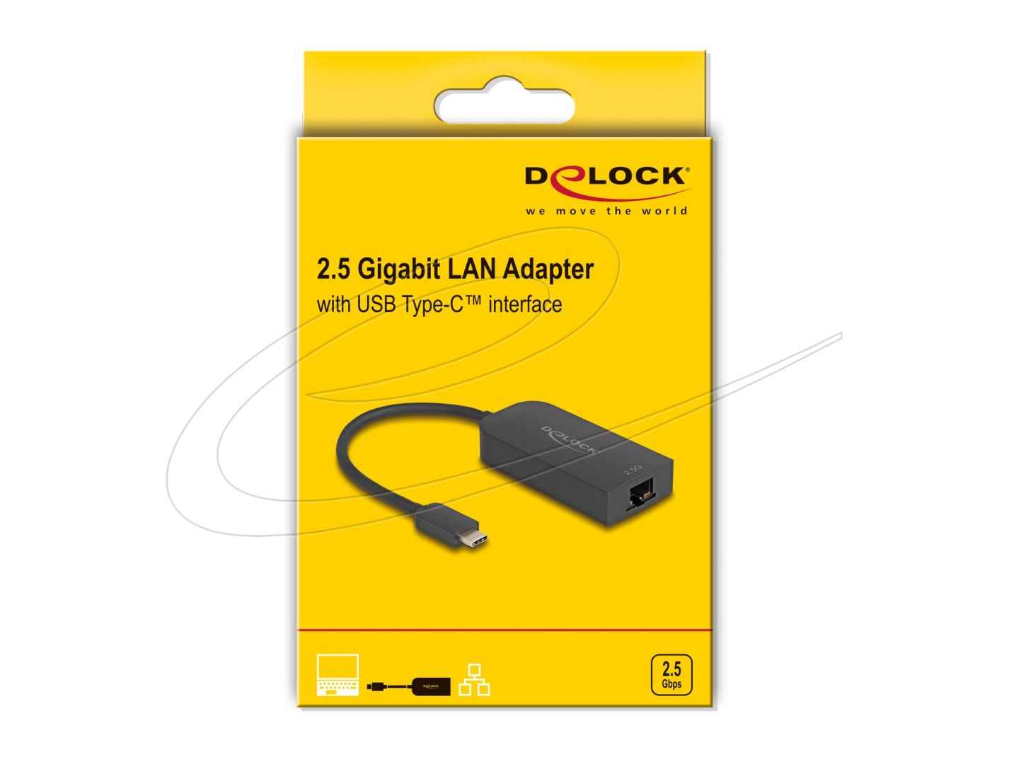 DeLock USB Type-C Network Adapter 2.5 Gigabit LAN 1 x RJ45 ASIX