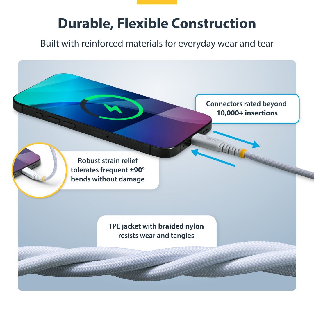 Startech USB2.0 USB-C charging cable 1m White