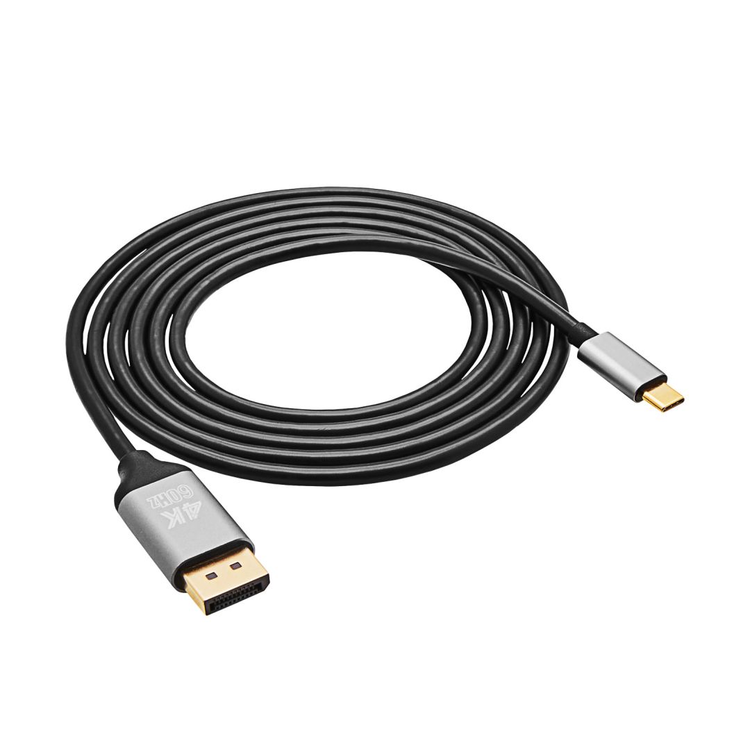 Akyga USB type C/DisplayPort cable 1,8m Black