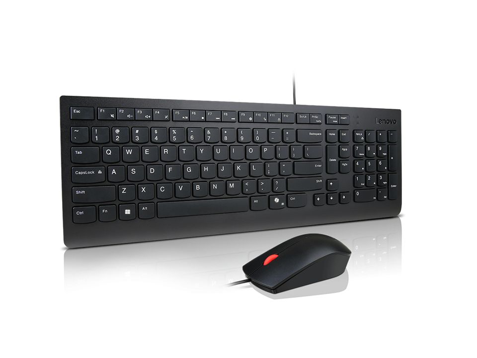 Lenovo Essential Wired Keyboard Combo Black UK