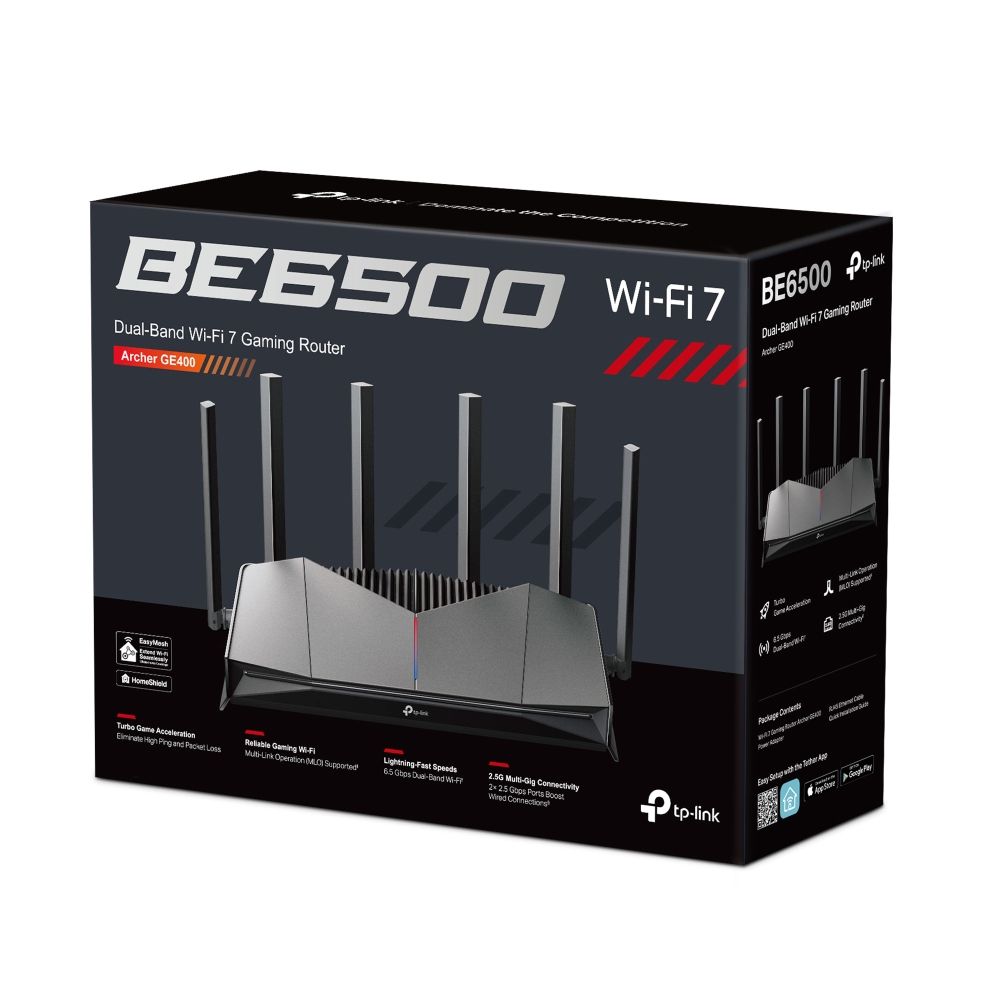 TP-Link Archer GE400 BE6500 Dual-Band Wi-Fi 7 Gaming Router