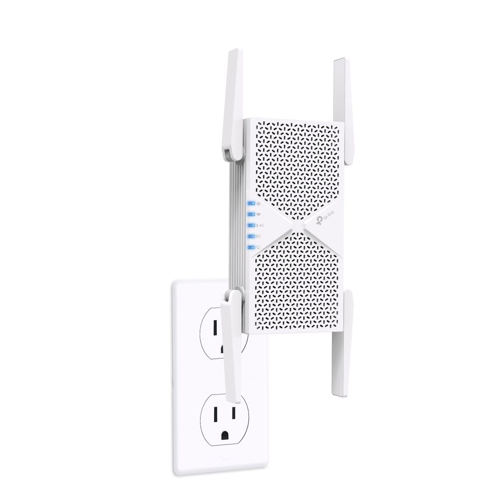TP-Link RE405BE BE6500 Dual-Band Wi-Fi 7 Range Extender White