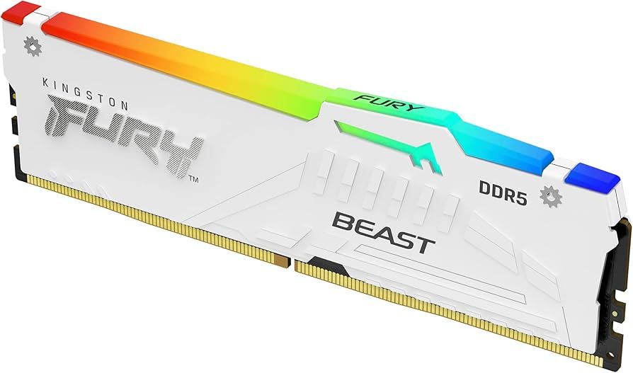 Kingston 16GB DDR5 6400MHz Fury Beast RGB Expo White