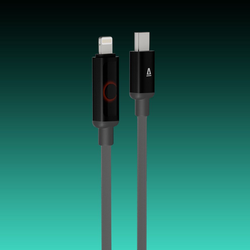 Avax CB650 Pulsey 27W USB-C to Lightning charger cable 0,5m Black