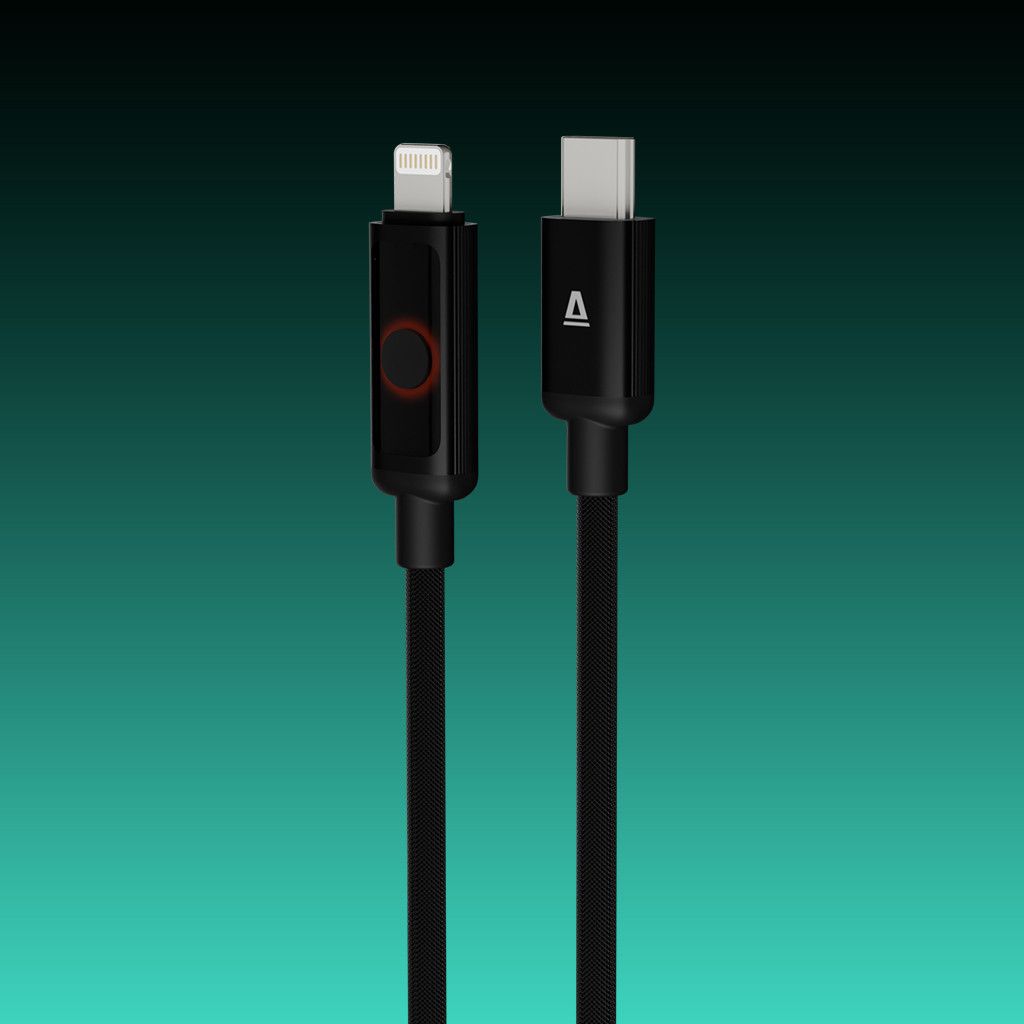 Avax CB651 Pulsey 27W USB-C to Lightning charger cable 1m Black