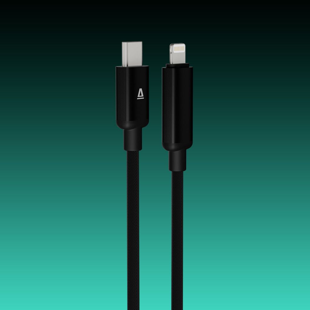 Avax CB651 Pulsey 27W USB-C to Lightning charger cable 1m Black