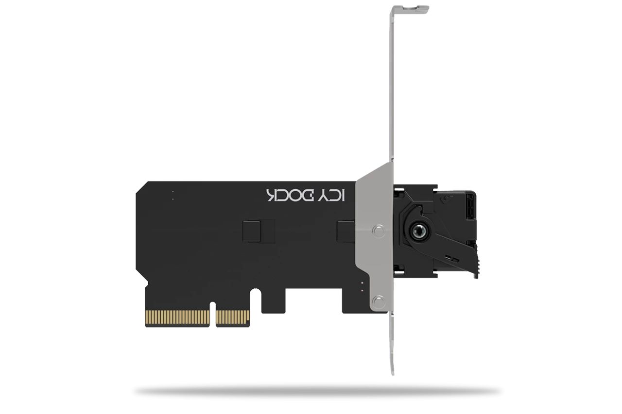 IcyDock ExpressSlot Core MB305M4P-B Removable M.2 NVMe SSD to PCIe 4.0 x4 Mobile Rack Adapter Card for PCIe Expansion Slot