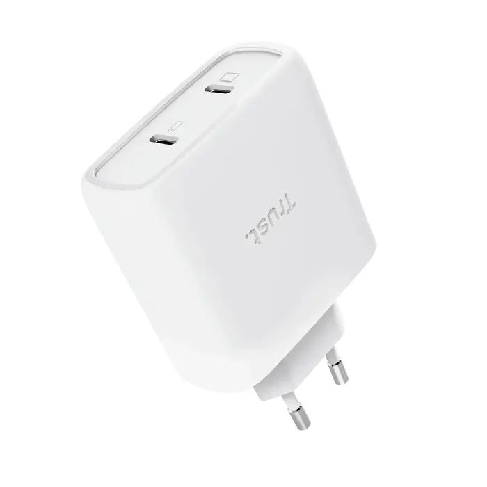 Trust Maxo 65W 2-Port USB-C GaN Charger White