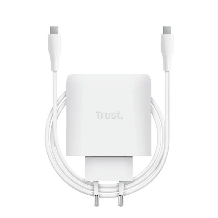 Trust Maxo 65W 2-Port USB-C GaN Charger White