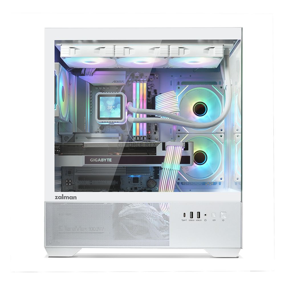 Zalman Chronix V2 RGB Tempered Glass White