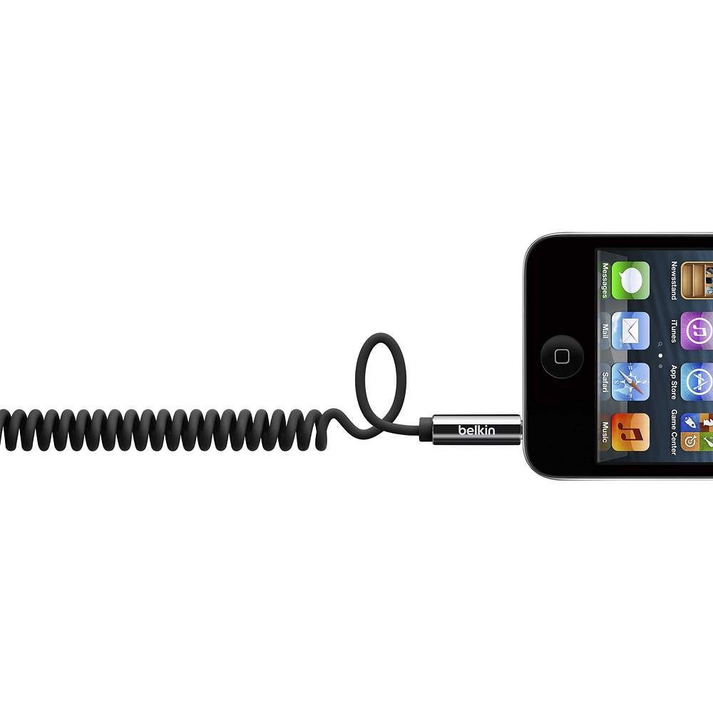Belkin 3.5 mm Audio Coiled Straight Cable 1,8m Black