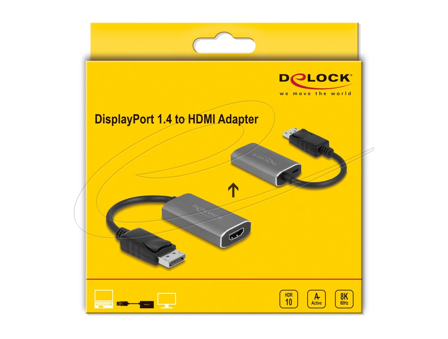 DeLock Active DisplayPort 1.4 to HDMI 8K adapter 0,2m Black