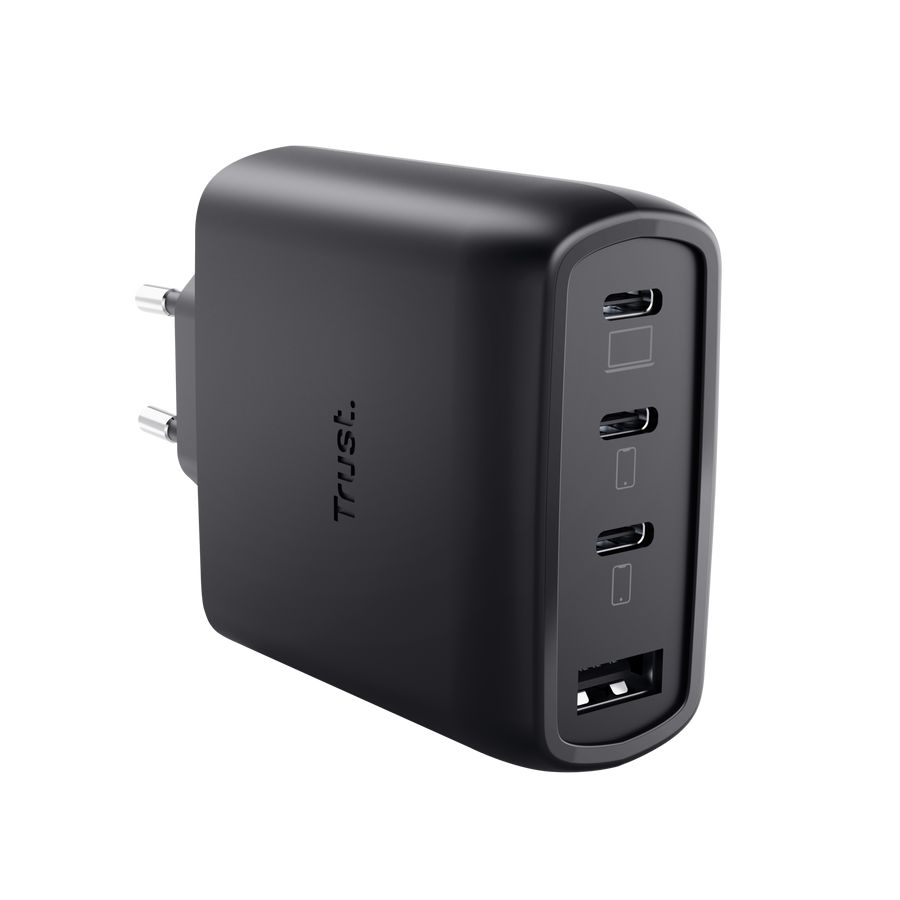 Trust Maxo 65W 4-Port GaN USB Charger Black