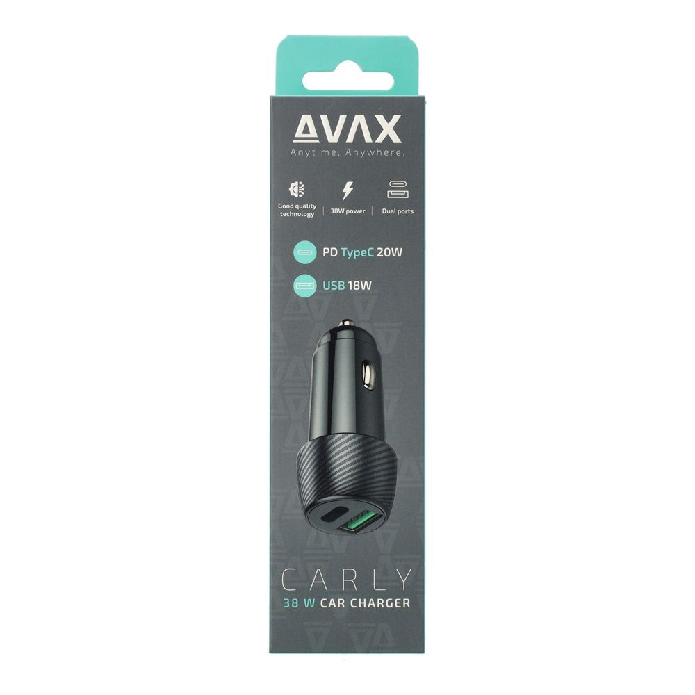 Avax CC303B CARLY 38W Car Charger Black