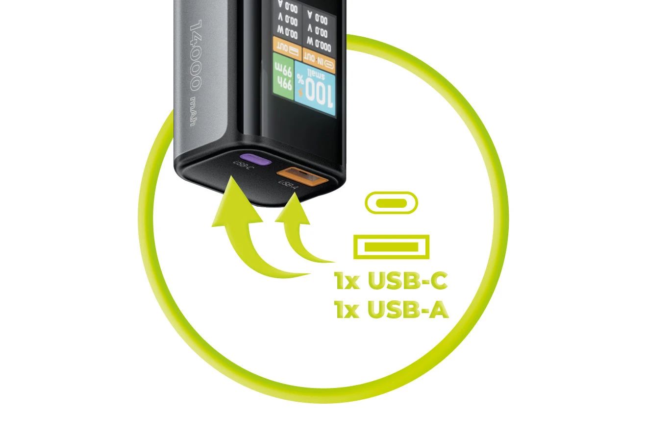 Mobile Origin 14000mAh PowerBank Black/Grey