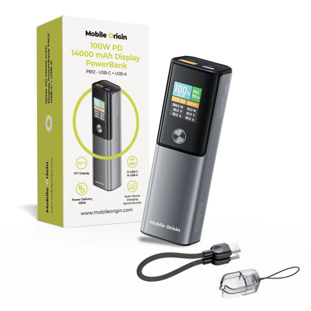 Mobile Origin 14000mAh PowerBank Black/Grey