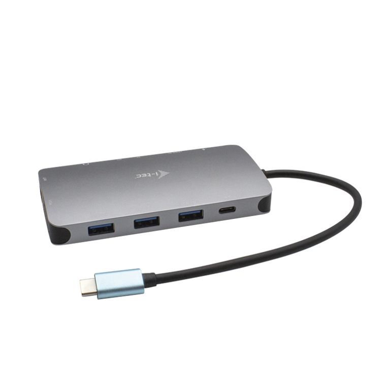 I-TEC USB-C Metal Nano Dock HDMI/VGA with LAN + Charger 100W