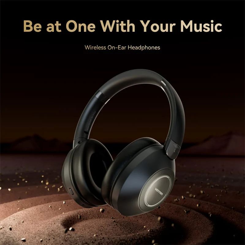 Vention SoundMate Wireless On-Ear Bluetooth Headset Black