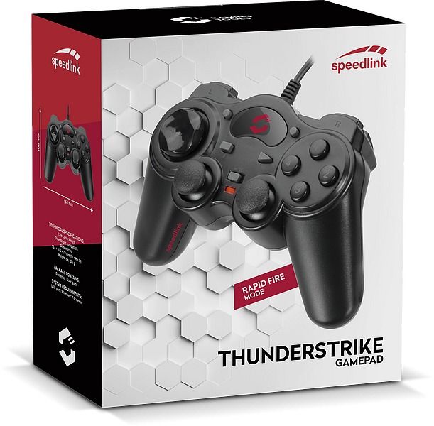 Speedlink Thunderstrike gamepad USB Black PC