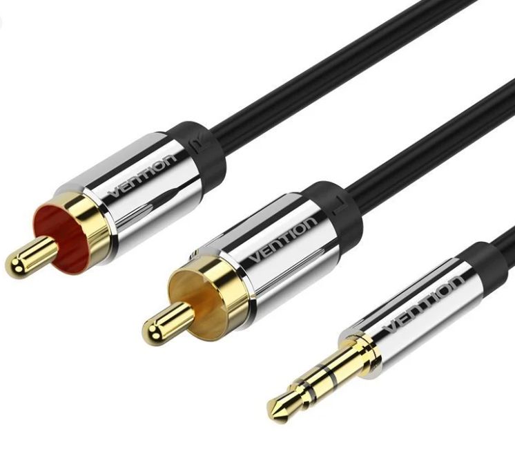 Vention 3,5mm Jack to 2xRCA Cable 5m Black/Silver