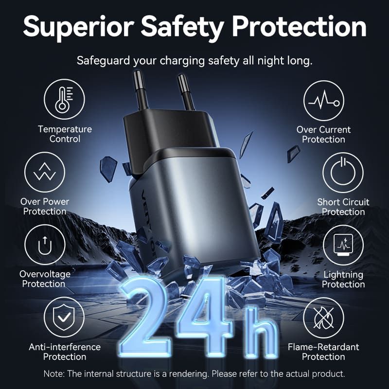 Vention 2-Port USB Charger Grey