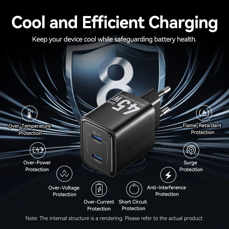 Vention 2-Port USB Charger Black
