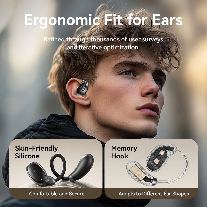 Vention OpenBeat Bluetooth Open Ear Headset Black
