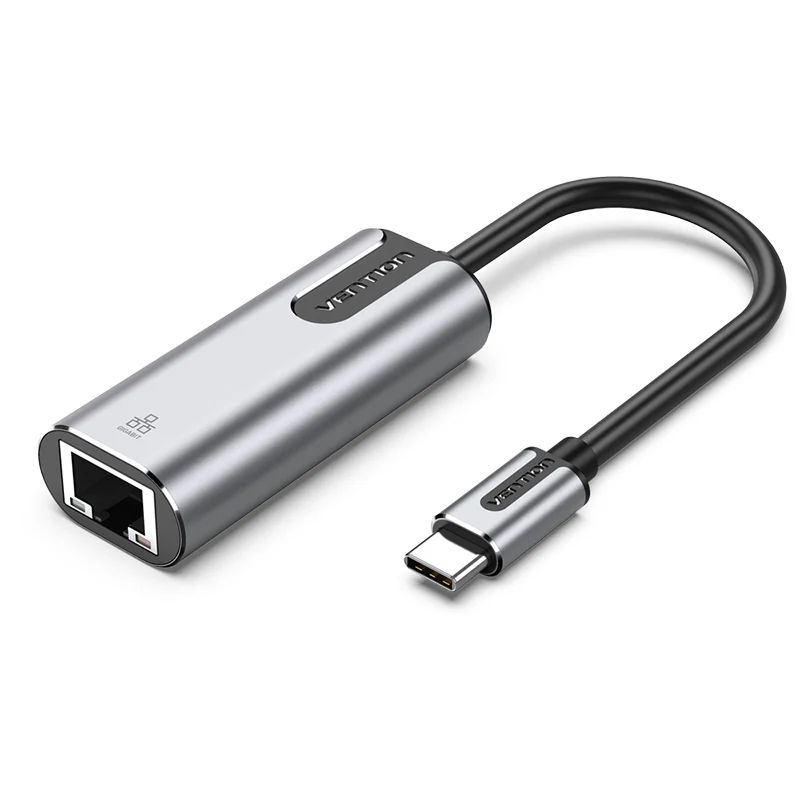 Vention USB-C to Gigabit Ethernet Adapter Grey